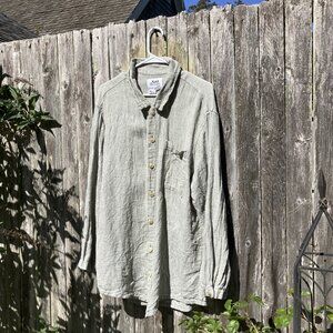 Light green Flax by Jeanne Engelhart overshirt - waffle cotton, celadon